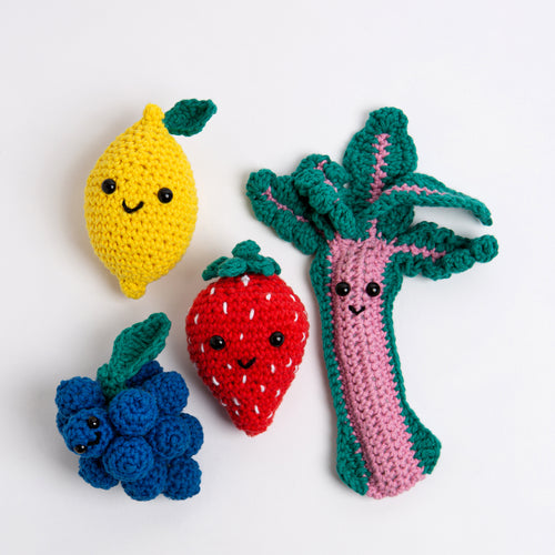 Fruits and the Bunch Team B Amigurumi Crochet Kit Bundle
