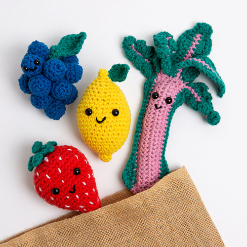 Fruits and the Bunch Team B Amigurumi Crochet Kit Bundle